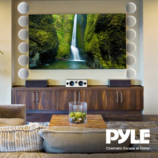 Pyle 8 Inch 500W 2 Way In Wall Ceiling Home Speakers-2