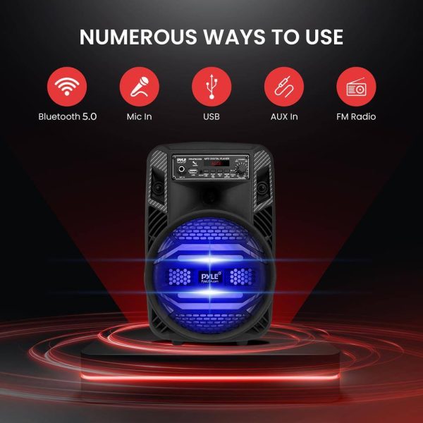 Pyle Bluetooth Speaker 300 Watt Portable Karaoke PA System-2