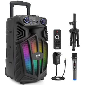 Pyle 1680W Bluetooth PA Speaker Portable DJ Party Lights-0