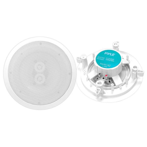 Pyle 6.5 Inch 300W In Ceiling Outdoor Speaker Waterproof-6