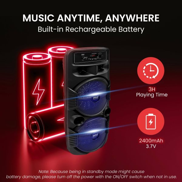Bluetooth Portable PA Speaker Karaoke Party Audio Battery-5