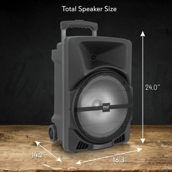 Pyle Wireless PA Speaker Bluetooth 1200W Portable System-7