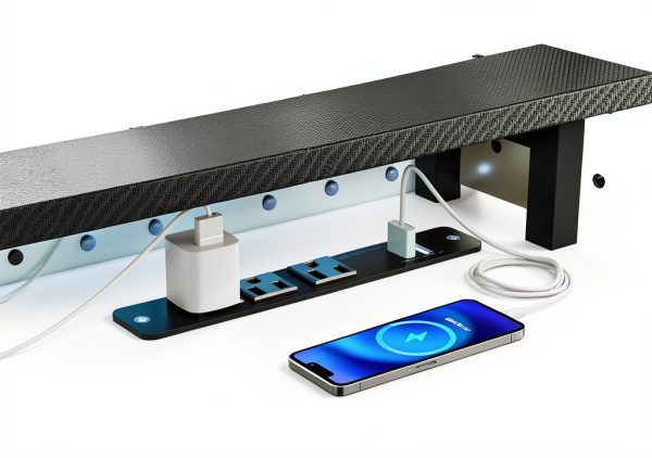AODK Reversible Gaming Desk LED Lights Charging Station-7