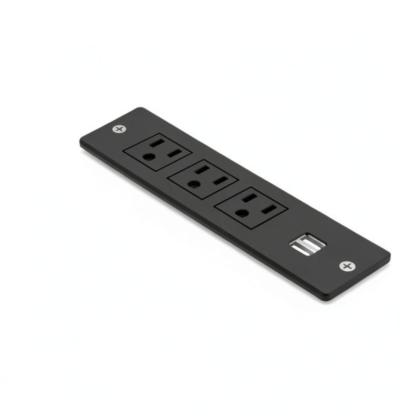 Bestier L Shaped Gaming Desk LED Lights Power Outlet-3