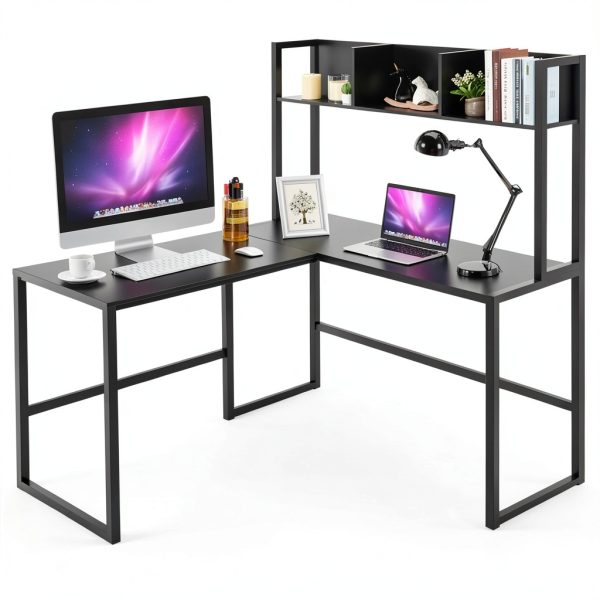 Kadyn L Shaped Desk with Storage Home Office Computer Desk-4