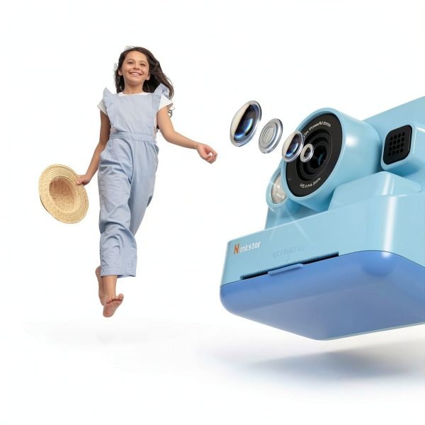 Hunkstar Kids Camera Instant Print Dual Lens 1080P HD Blue-5