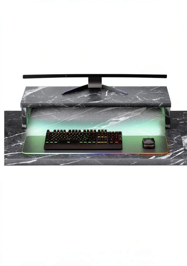 Bestier Gaming Desk RGB Lights Ergonomic Monitor Stand-6