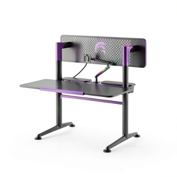 RSPGAME G Series Ergonomic Gaming Desk with Monitor Stand-2