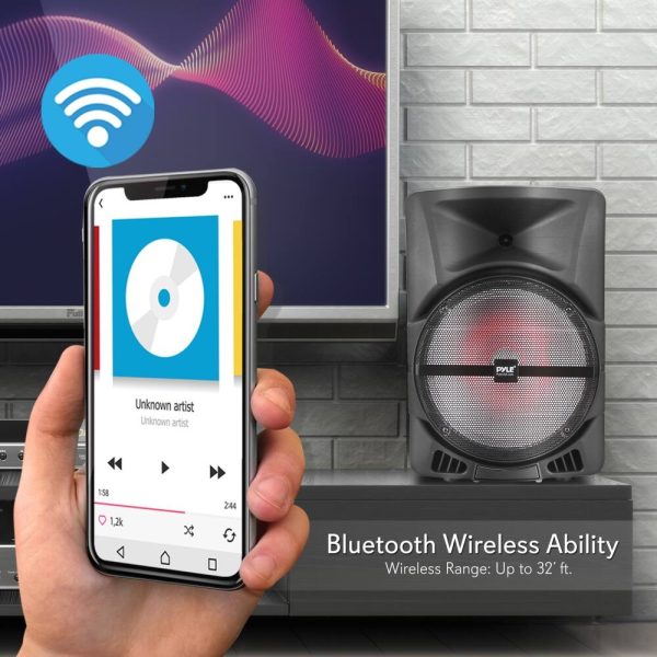 Pyle Wireless PA Speaker Bluetooth 1200W Portable System-4