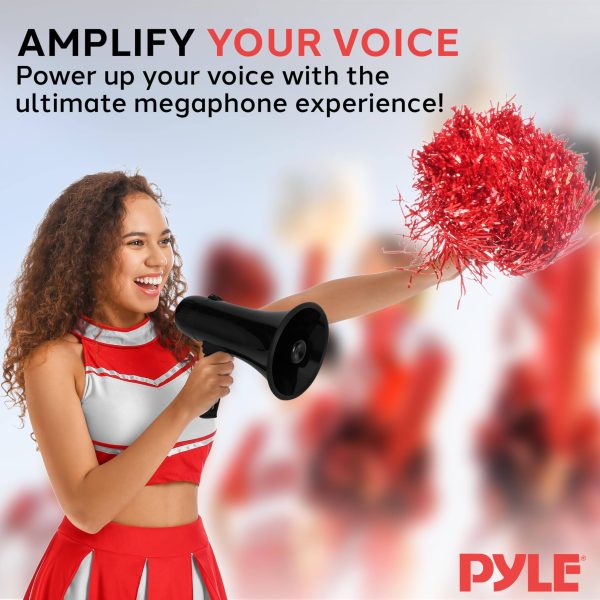 Pyle Megaphone 20W Portable Bullhorn Siren Music Record-6
