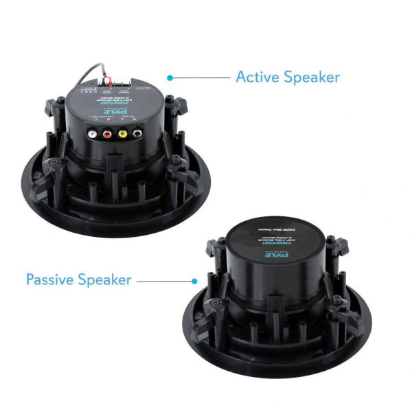 Pyle Wireless Ceiling Wall Mount Speaker Black-2