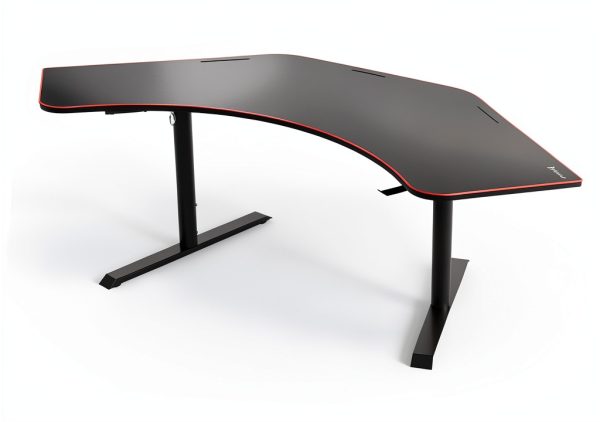 Arozzi Arena Angelo Gaming Desk Curved Ergonomic Black-2
