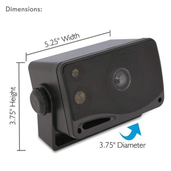 Pyle PLMR24B 3.5 Inch 200 Watt Wall Mount Speakers Black-6