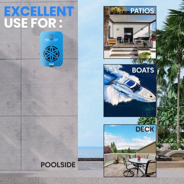 Pyle Bluetooth Indoor Outdoor Speakers Waterproof 300W-6