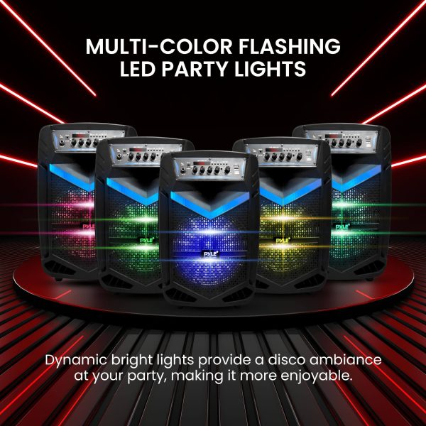 Bluetooth Portable PA Speaker Karaoke Party Audio-4