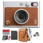 Fujifilm Instax Mini EVO Instant Camera Black Brown 20 Films-0