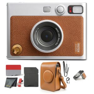 Fujifilm Instax Mini EVO Instant Camera Black Brown 20 Films-0