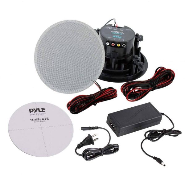 Pyle Wireless Ceiling Wall Mount Speaker Black-1