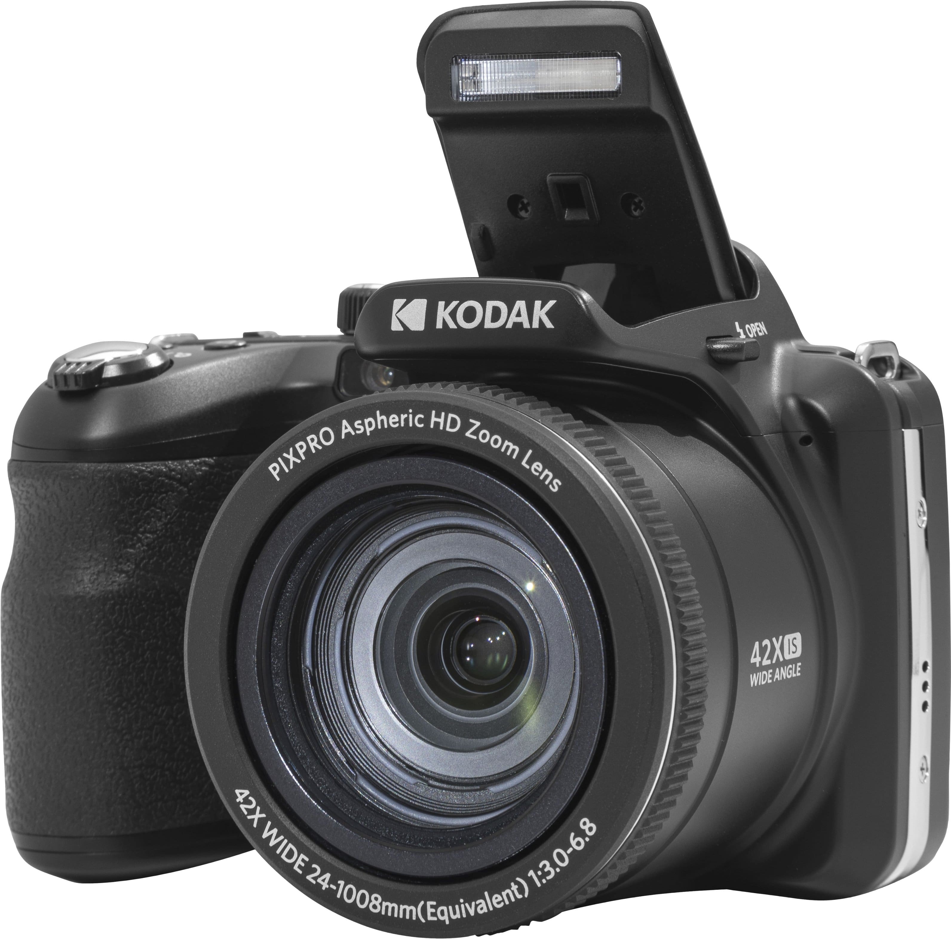 Kodak PIXPRO AZ425 digital camera showing zoom lens and controls