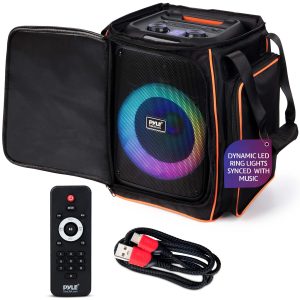 Pyle Bluetooth Party Speaker Wireless Outdoor LED Lights-0