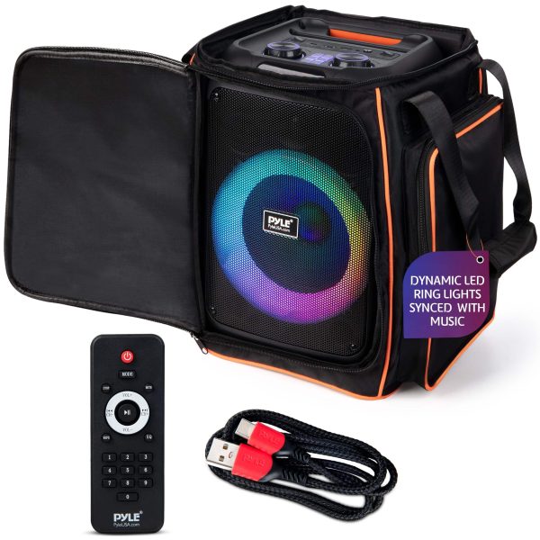 Pyle Bluetooth Party Speaker Wireless Outdoor LED Lights-0