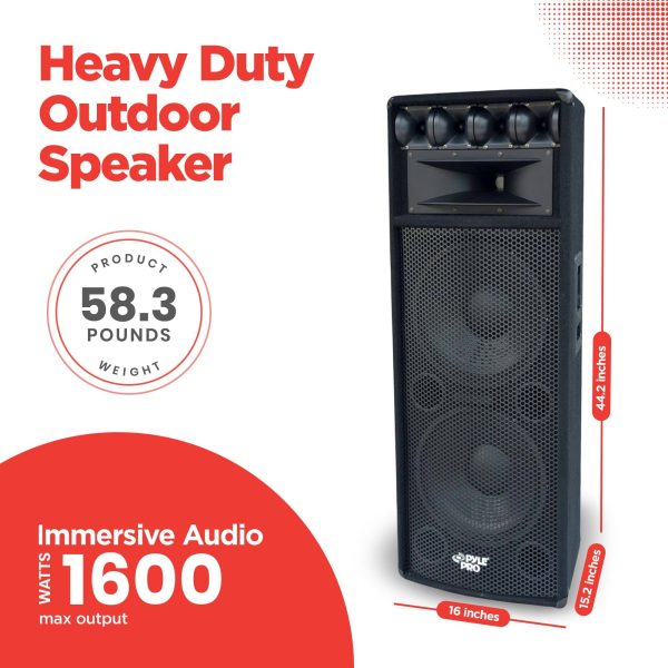 Pyle PA Speaker Bluetooth Portable Heavy Duty MDF Cabinet-2