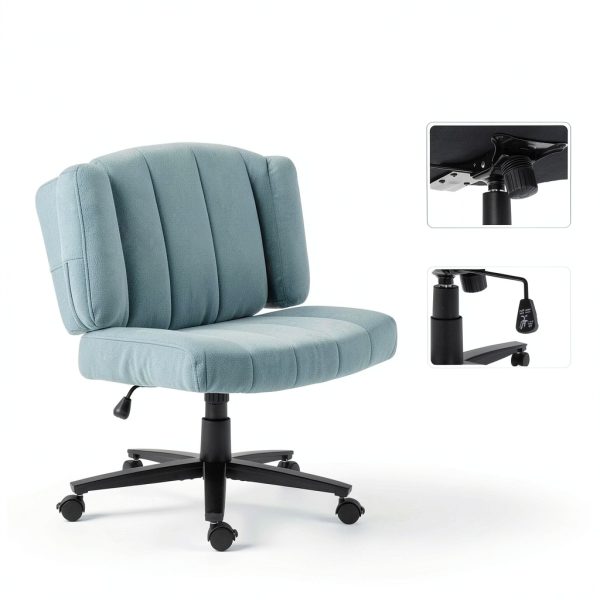 Vigosit Fabric Swivel Desk Chair Adjustable Height Home-6