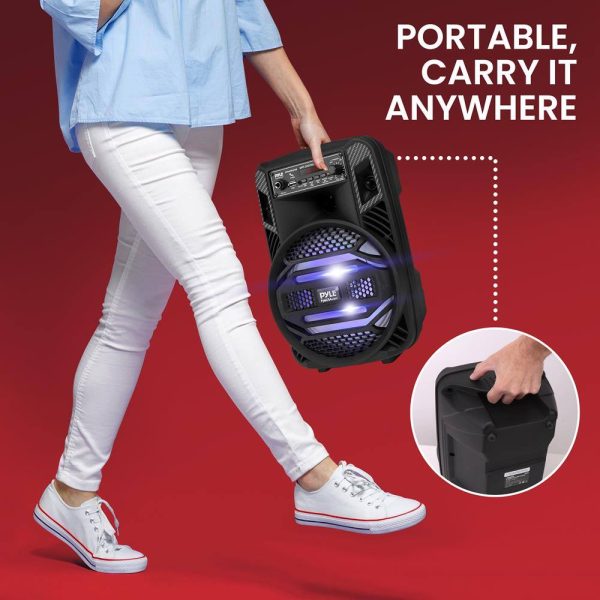 Pyle Bluetooth Speaker 300 Watt Portable Karaoke PA System-5